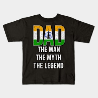 Indian Dad The Man The Myth The Legend - Gift for Indian Dad With Roots From Indian Kids T-Shirt